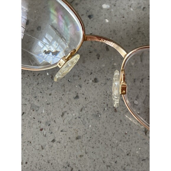 TURA Eyeglasses Mod. 154 CHA Gold Oval Full Rim Eyeglasses Frames ONLY 53-17-135 - Picture 10 of 13